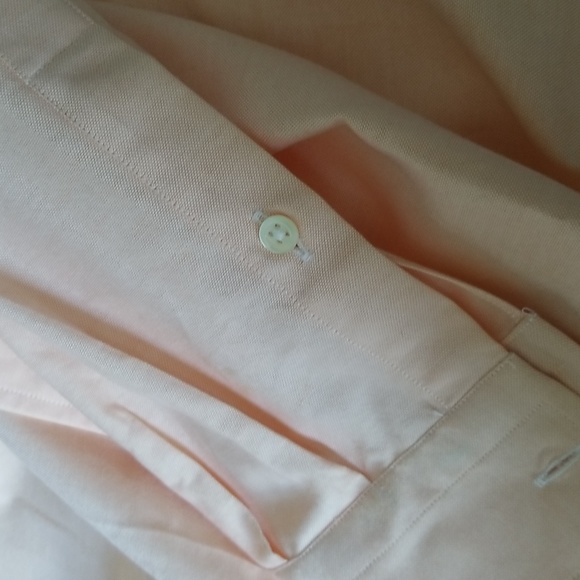 Johnny Kent men's peach color button down shirt in excellent preowned condition - Picture 6 of 6